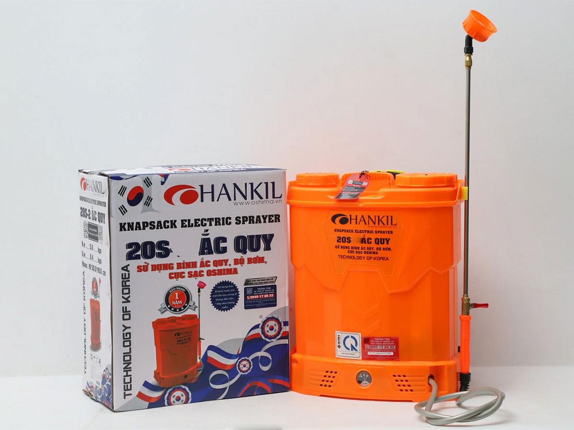 Thời gian vận hành 3–4 giờ hỗ trợ tốt nhu cầu phun trong một ca làm việc.