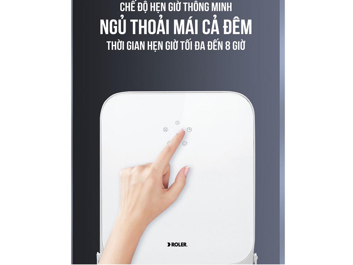 Hẹn giờ 8 giờ giúp dùng tiện và an tâm hơn.