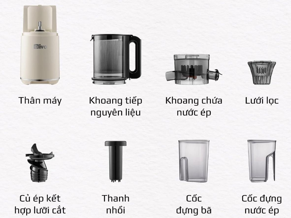 Họng 12cm giúp ép nguyên quả nhanh và tiện hơn.