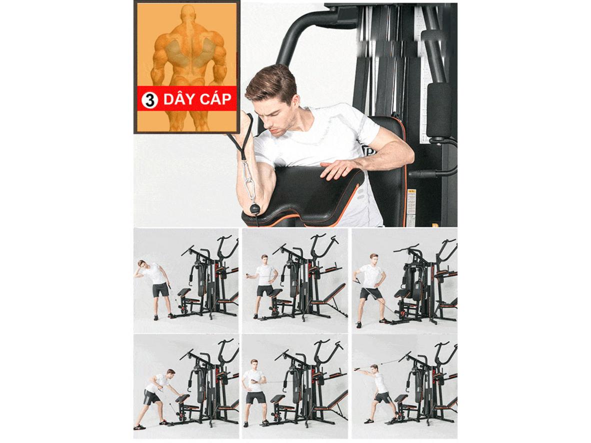 Ghế tạ rời hỗ trợ đa dạng bài tập và bố trí linh hoạt hơn.