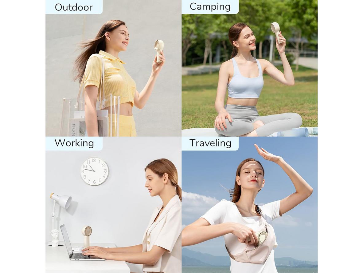 Công nghệ Air Turbo và Air Jet tạo luồng gió mạnh, nén khí tốt hơn quạt mini thường.