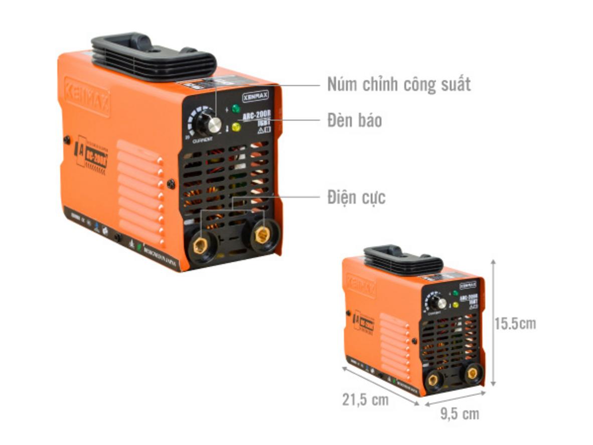 Bố cục máy gọn nhẹ, dễ chỉnh dòng, phù hợp công việc hàn linh hoạt.