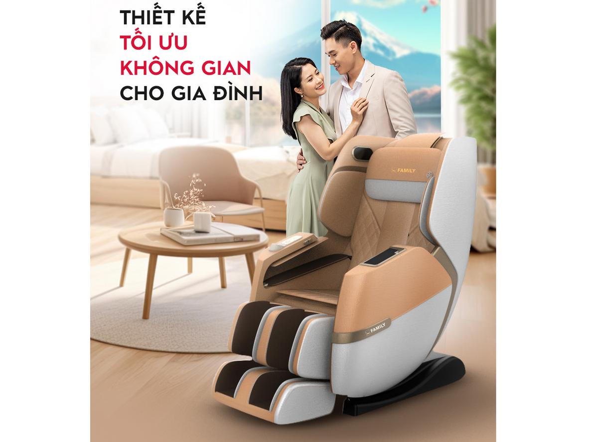 Khung SL dài 123.5cm mang lại độ phủ massage rộng
