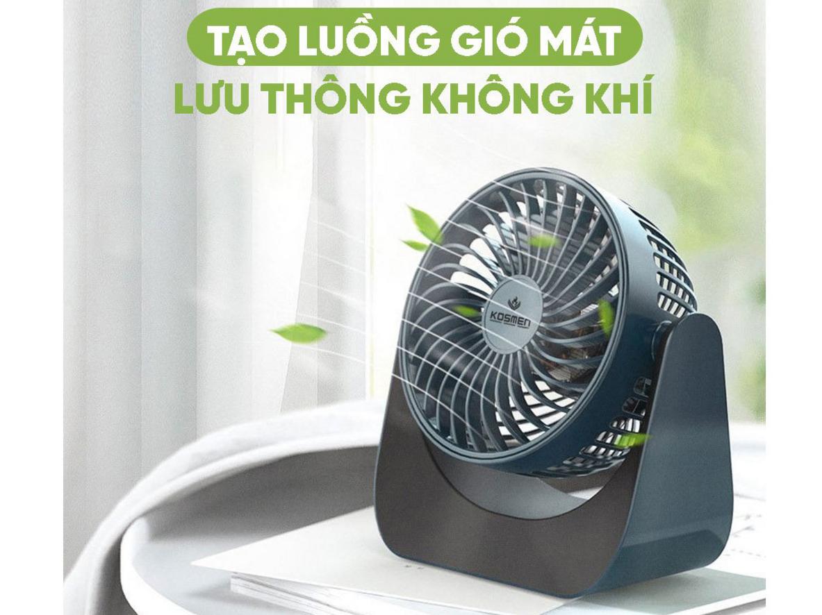 Động cơ êm giúp KM-F118 phù hợp cho phòng ngủ và góc làm việc.