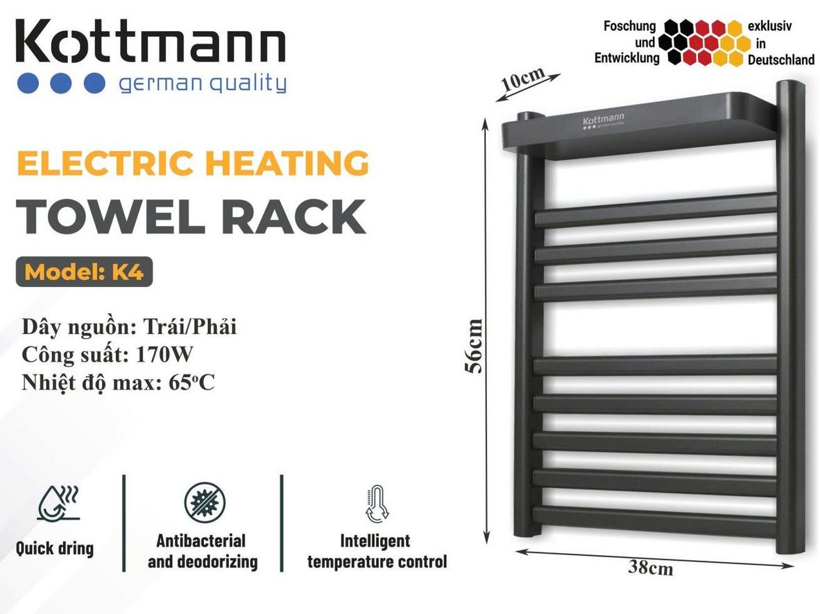 Kottmann K4 là giải pháp gọn cho phòng tắm ẩm của gia đình Việt.
