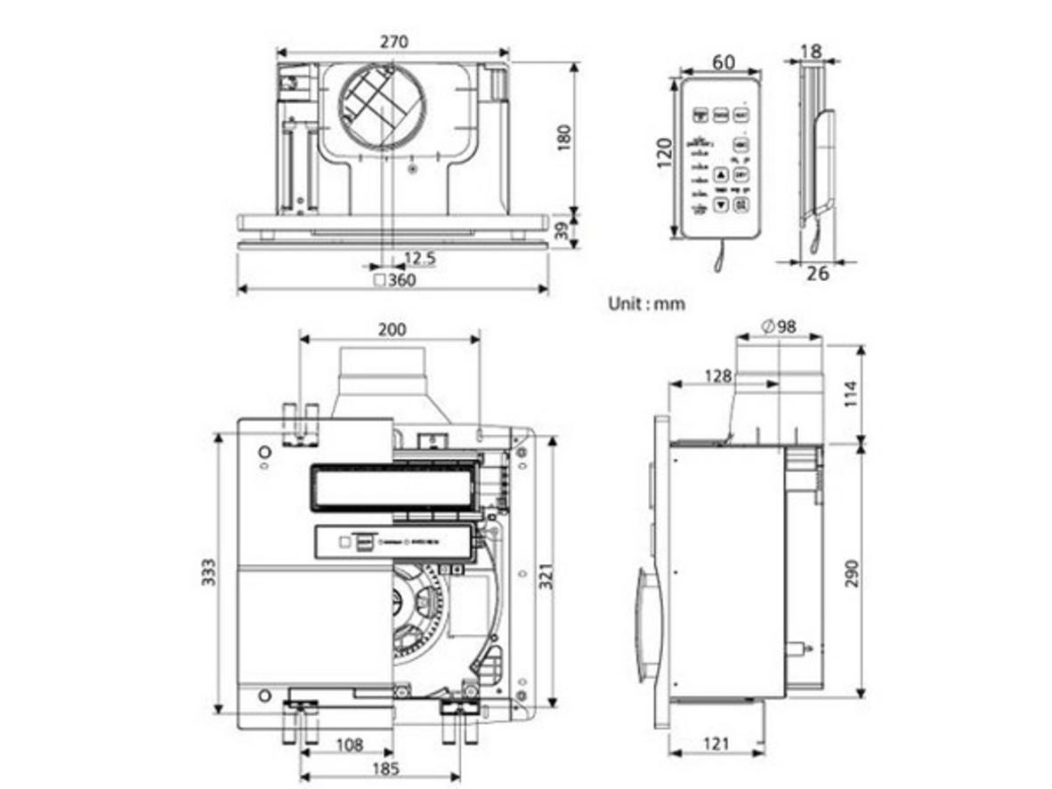 Làm ấm phòng tắm nhanh với Panasonic FV-30BG3