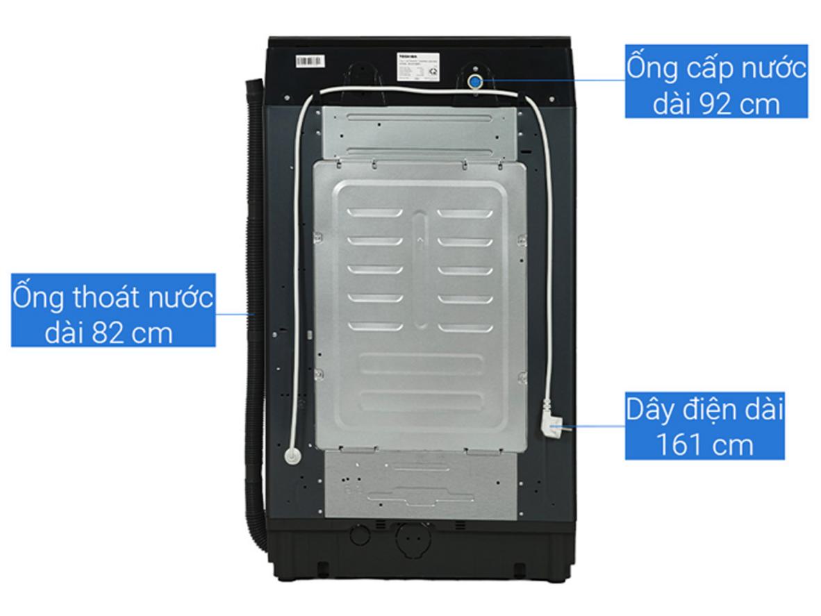 Thiết kế cửa trên giúp máy gọn diện tích và dễ bố trí trong nhà.