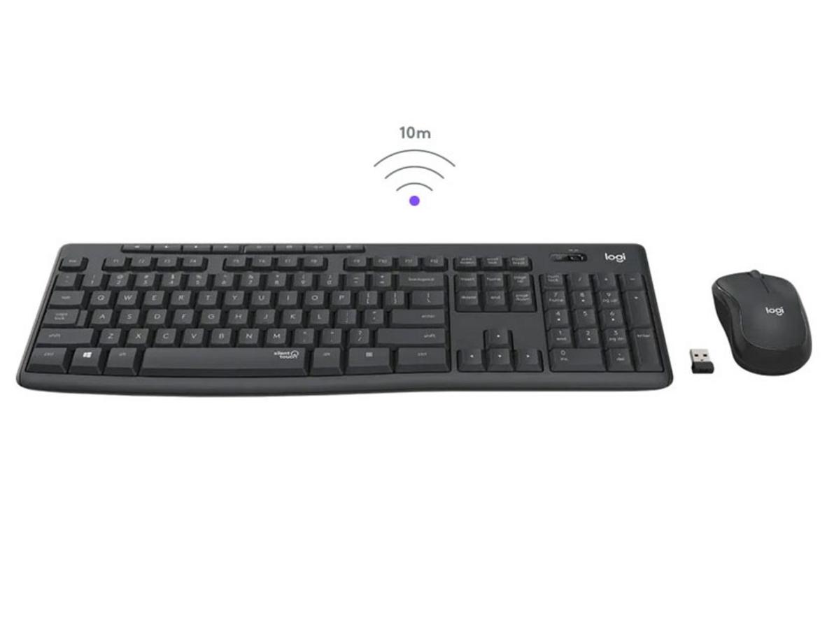Các chi tiết nổi bật của Logitech MK295 Silent: SilentTouch, USB nano và bàn phím full-size.