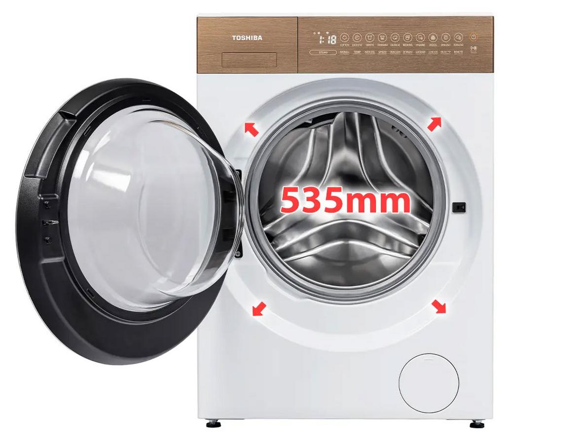 Cửa lồng 535mm giúp cho vào và lấy ra đồ cồng kềnh thuận tiện hơn.