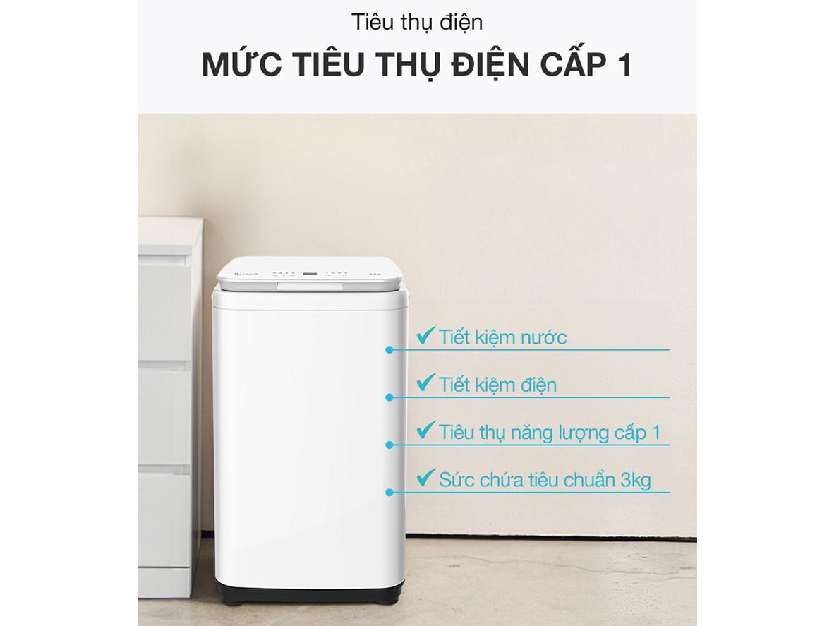 Giặt nóng 55°C/80°C giúp tăng hiệu quả làm sạch và giảm mùi hôi.