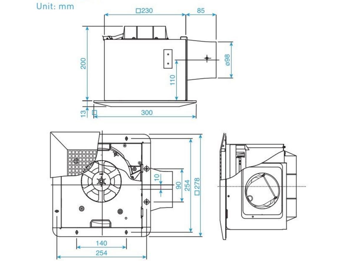 Lưu lượng gió 170 CMH cho không gian nhỏ