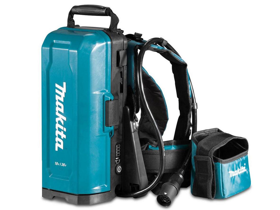 Makita PDC01 191A67-6: bộ cấp nguồn di động đeo vai cho công việc di chuyển nhiều.