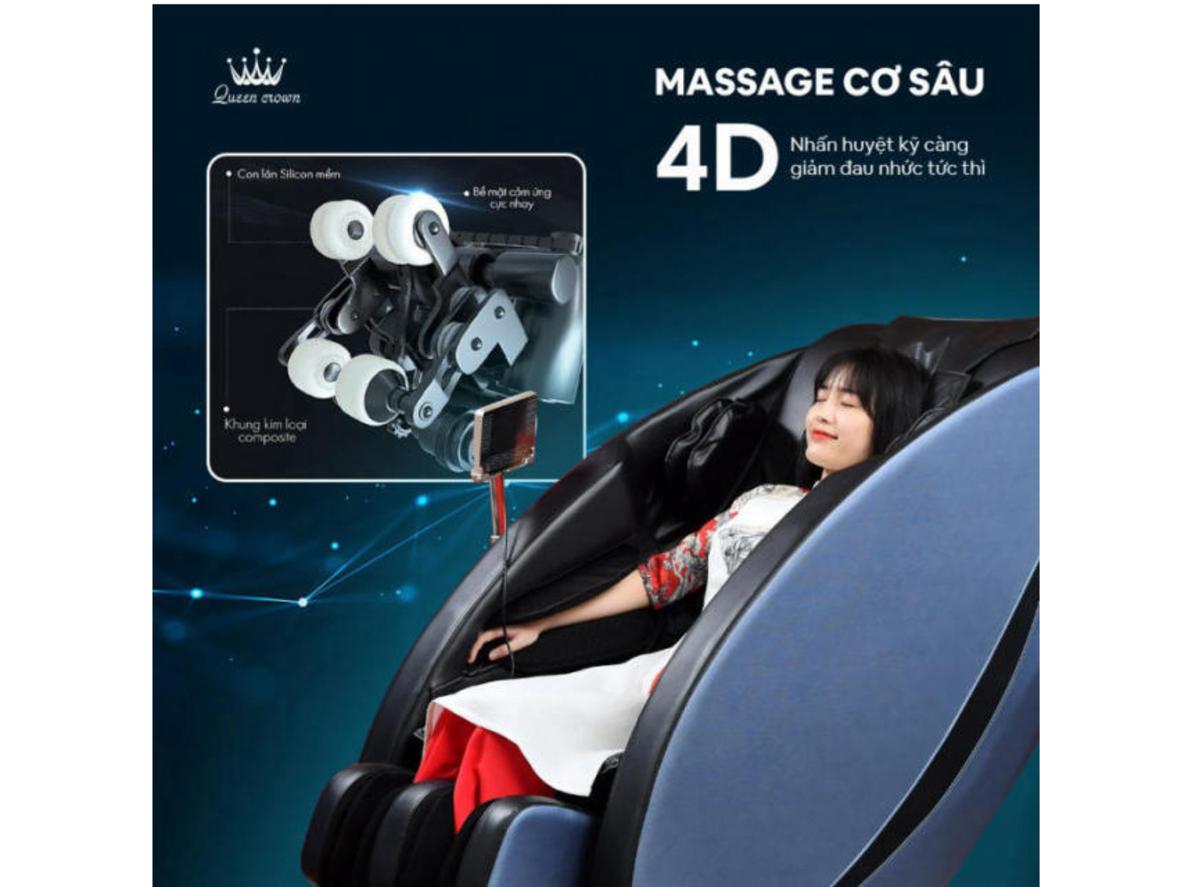 Massage 4D kết hợp chip AI dò huyệt đạo