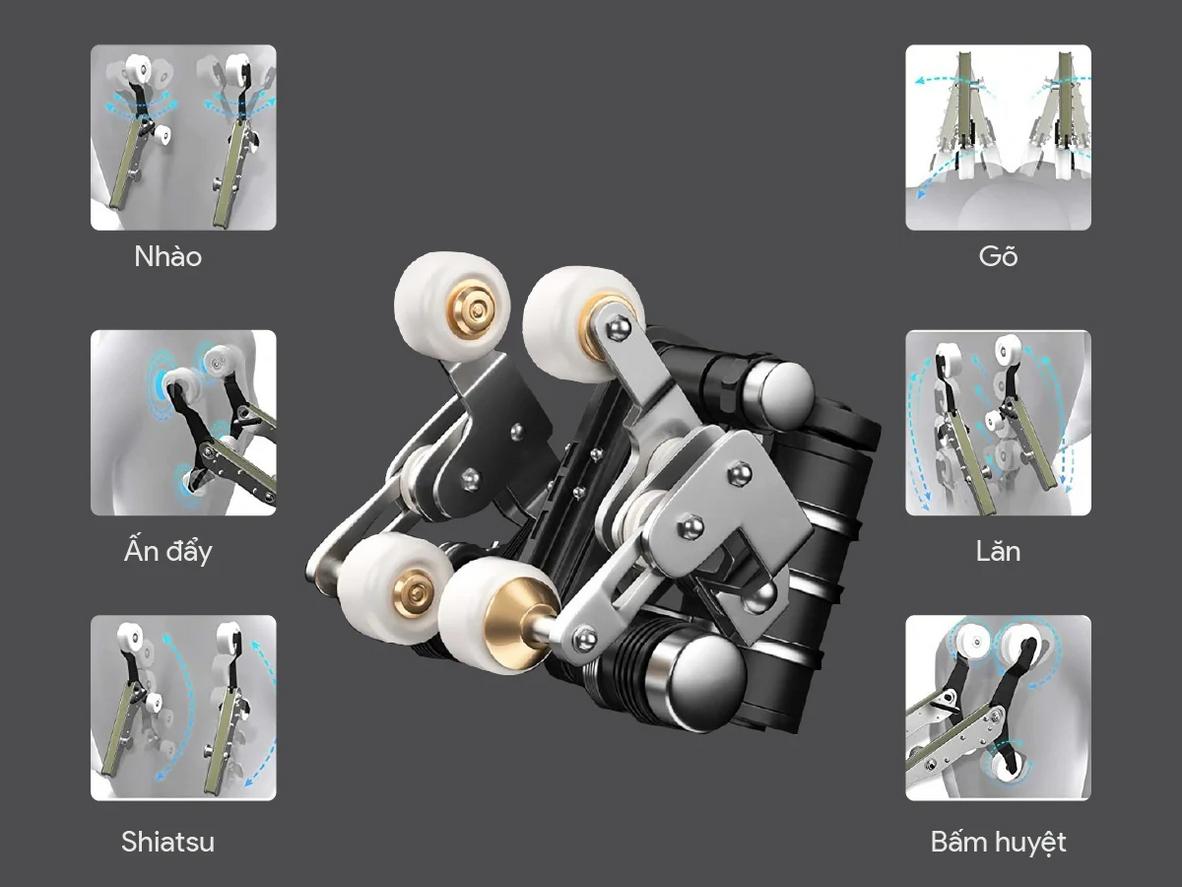 Công nghệ massage 4D trên Airbike Sport MK327