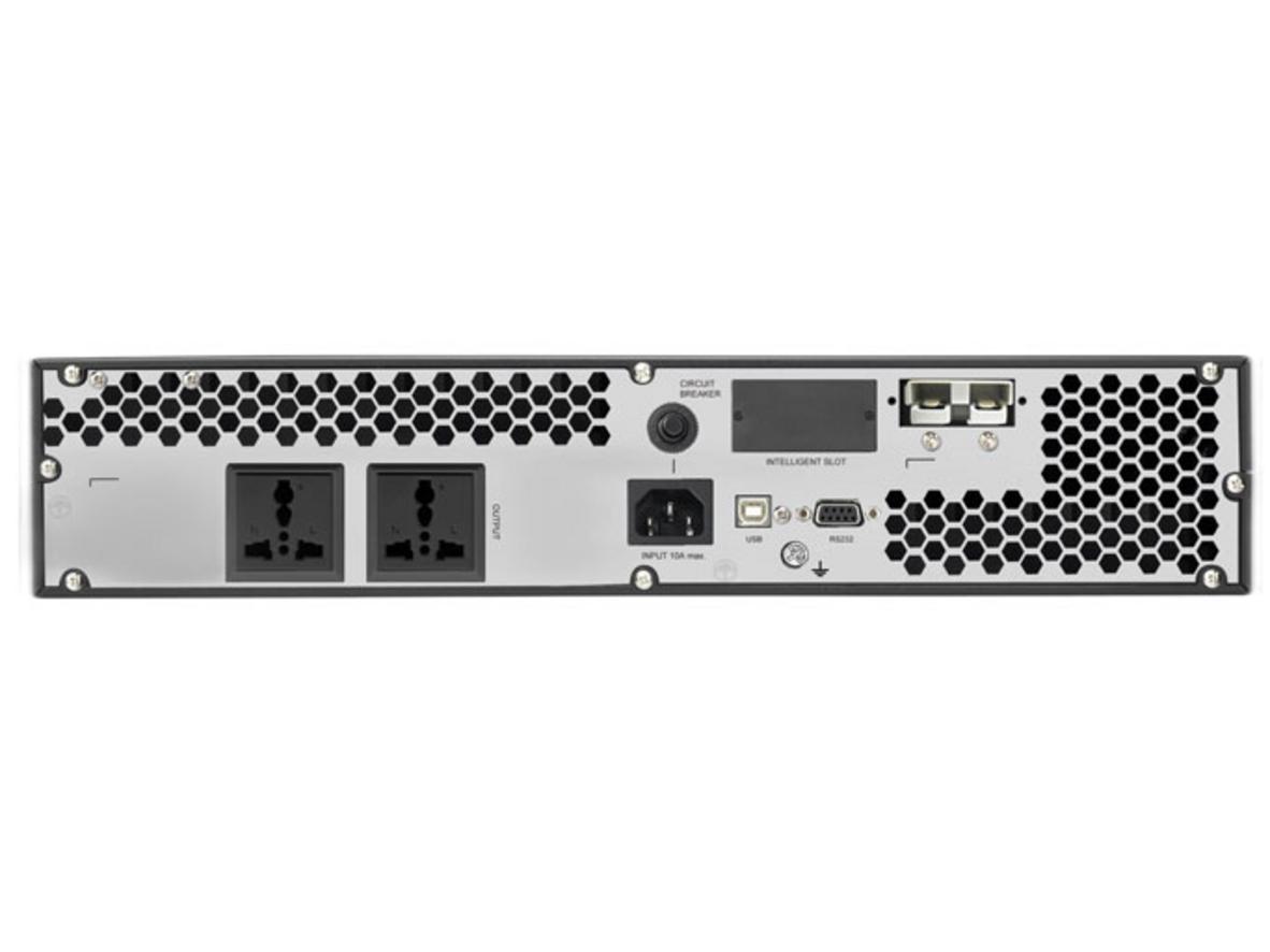 Màn hình LCD trực quan giúp theo dõi tải và trạng thái UPS rack Masu MS 1KRS LCD.
