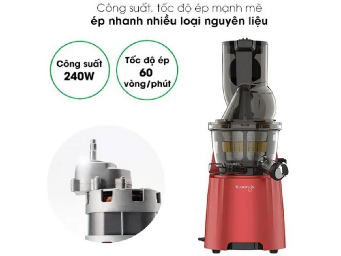 Tốc độ 60 vòng/phút cho trải nghiệm ép êm ái.