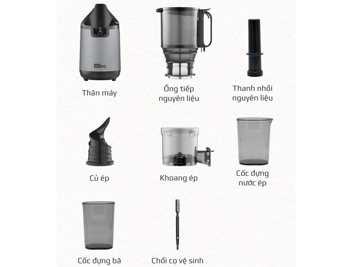 Họng 13cm giúp ép nguyên quả nhanh gọn.