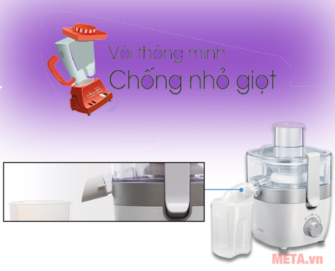 Công suất 350W và ống tiếp liệu 65 mm giúp ép nhanh, tiện hơn.