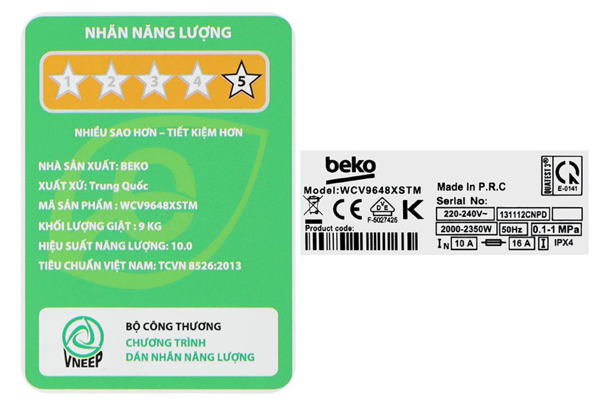 Các công nghệ giặt nổi bật của Beko WCV9648XSTM giúp giặt sạch và chăm sóc quần áo tốt hơn