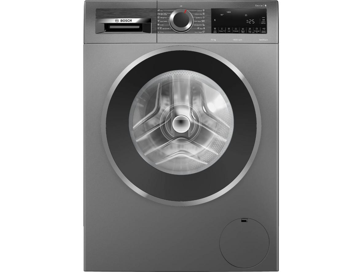 Bosch WGG25401SG Series 6 mang vẻ ngoài sang trọng, phù hợp không gian giặt giũ hiện đại.