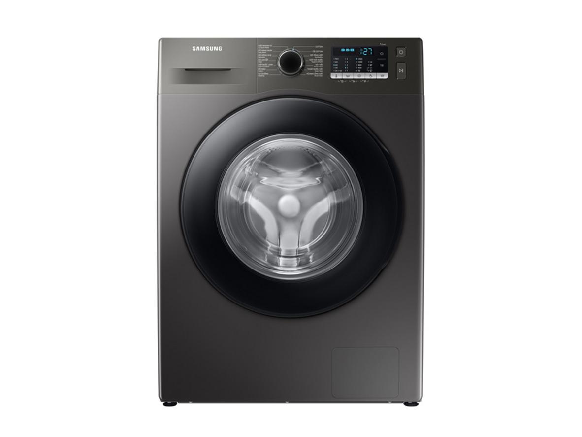Samsung WW95TA046AX/SV thiết kế cửa ngang 9,5kg, phù hợp gia đình Việt cần giặt sạch sâu và vận hành êm.