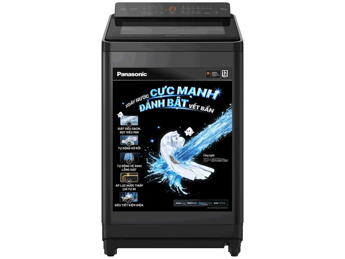 Máy giặt Panasonic Inverter 10.5kg NA-FD105X3BV phù hợp gia đình đông người, giặt sạch mạnh và tiết kiệm điện.