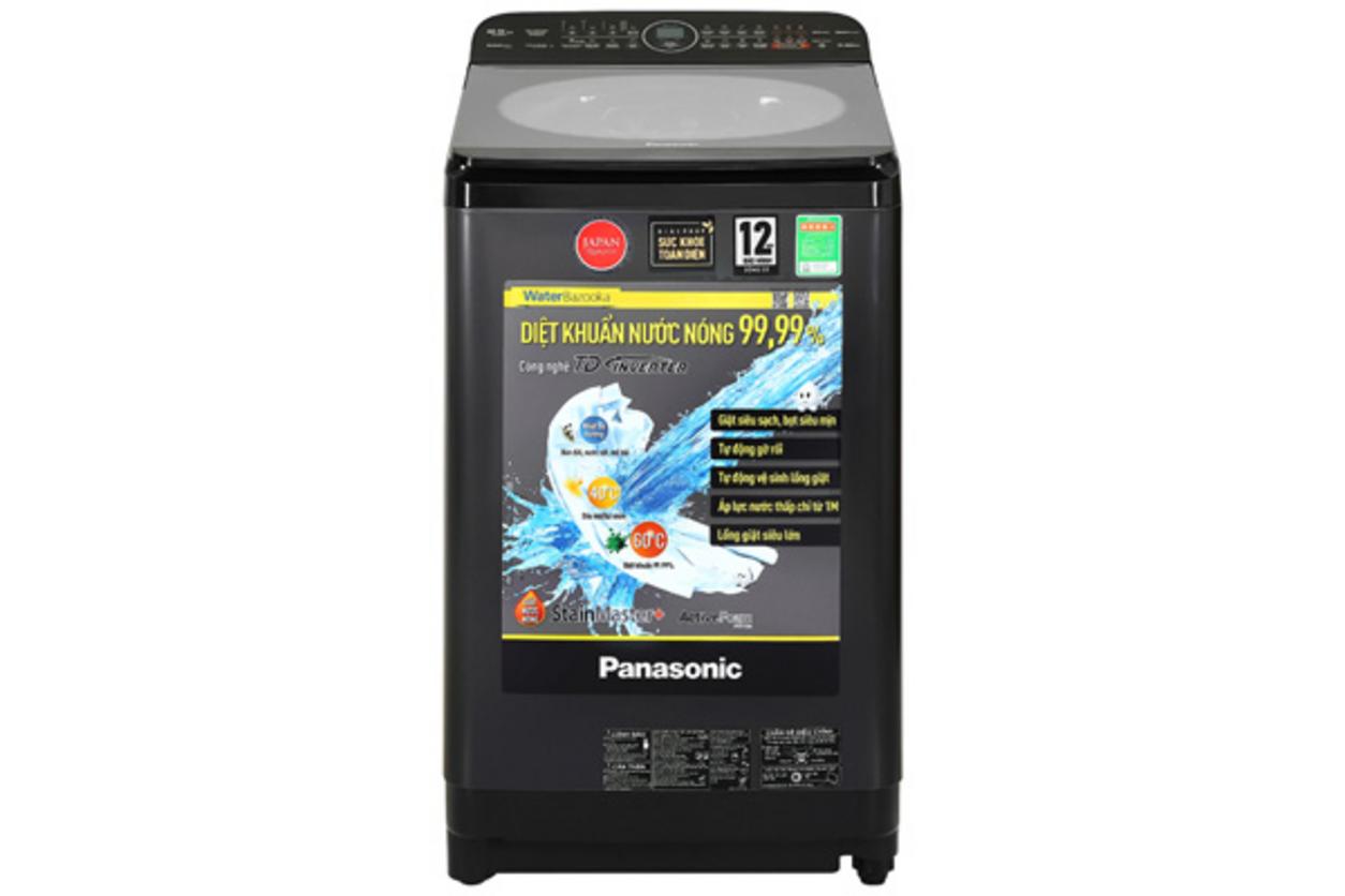Máy giặt Panasonic Inverter 9,5kg NA-FD95V1BRV với thiết kế cửa trên tiện dụng cho gia đình Việt.