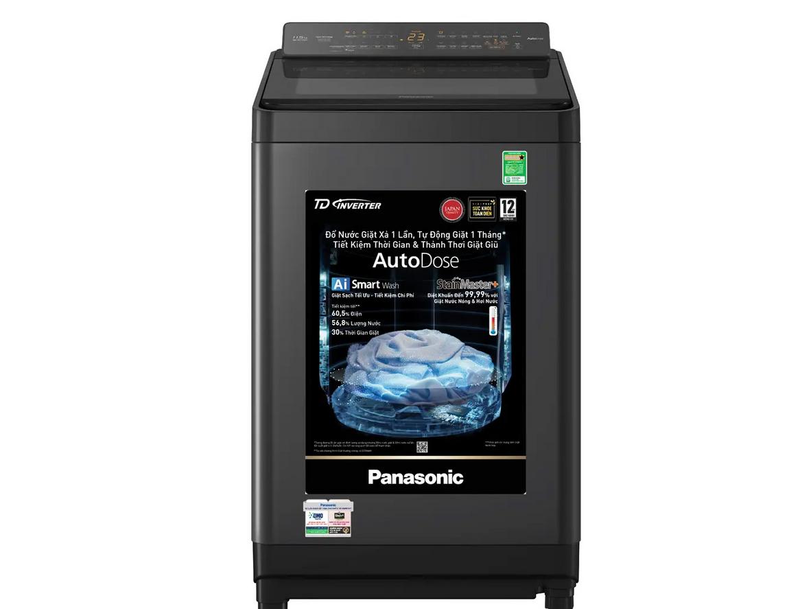 Máy giặt Panasonic Inverter 10.5kg NA-FD105W3BV cho nhu cầu giặt gia đình lớn.