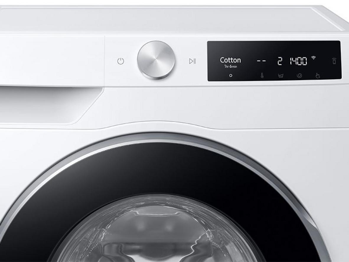Các công nghệ AI giúp máy giặt Samsung WW10DG6U34LESV giặt sạch nhanh và chăm vải tốt hơn.