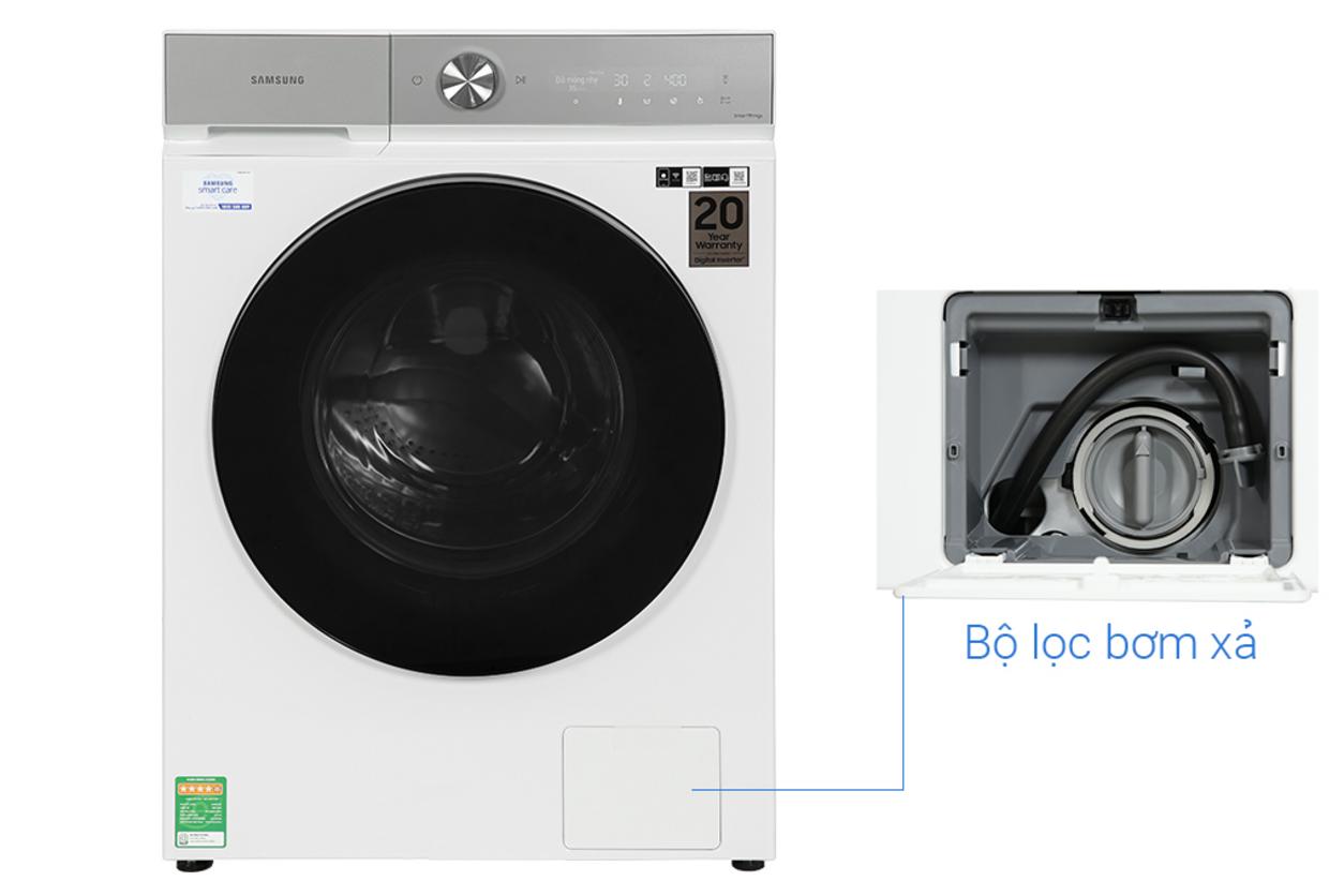 Samsung WD12BB944DGHSV mang lại giải pháp giặt sấy 2 trong 1 gọn gàng cho gia đình đông người.