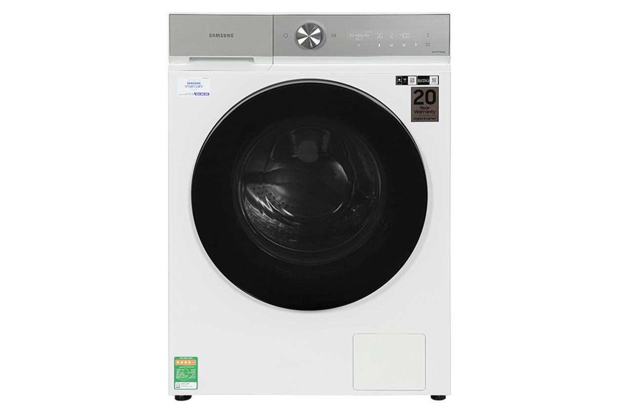 Samsung WD12BB944DGHSV mang lại giải pháp giặt sấy 2 trong 1 gọn gàng cho gia đình đông người.