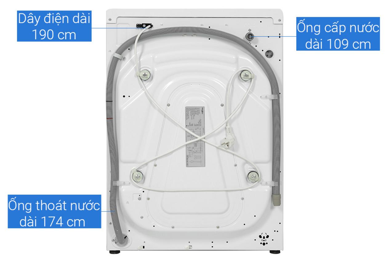 Whirlpool WWEB10702FW là máy giặt sấy 2 trong 1 phù hợp cho gia đình bận rộn và không gian phơi hạn chế.