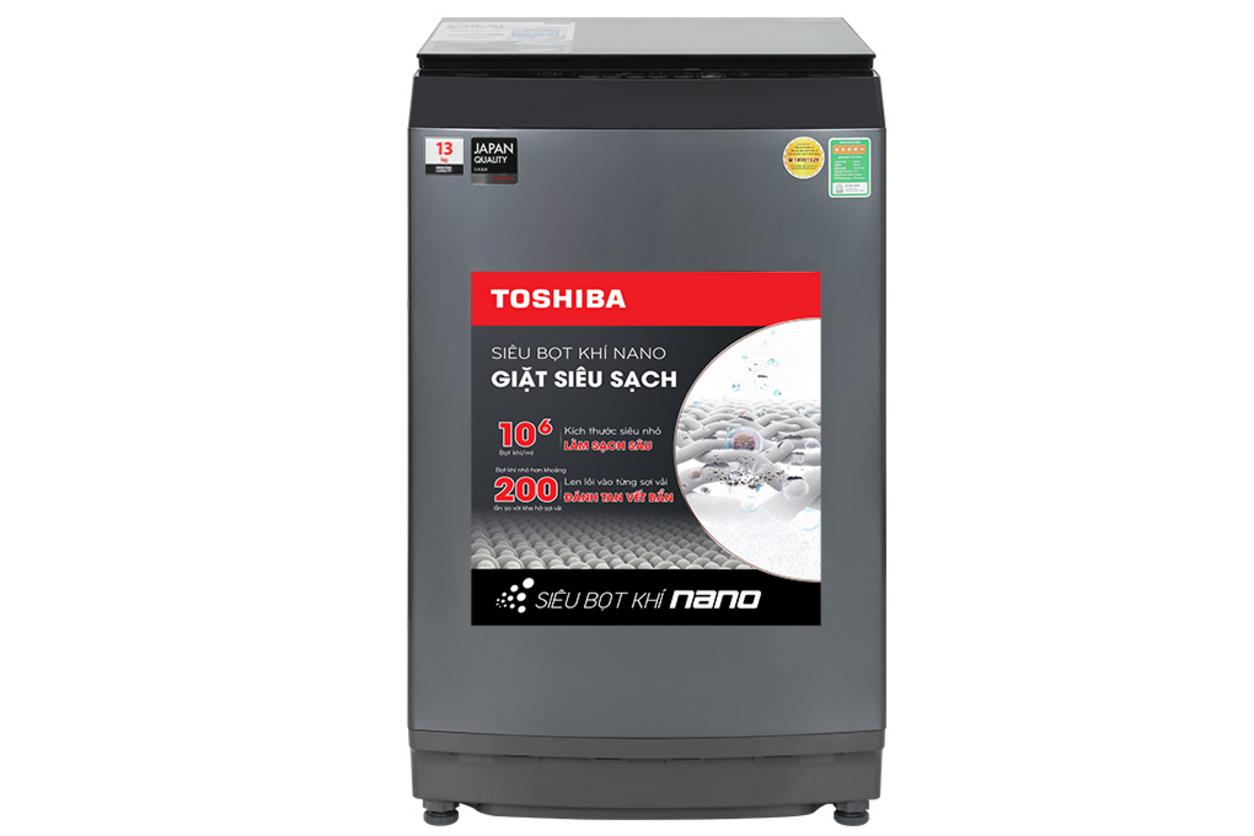 Máy giặt Toshiba Inverter 13kg AW-DUM1400LV(MK) phù hợp gia đình đông người, giặt sạch và tiết kiệm điện.