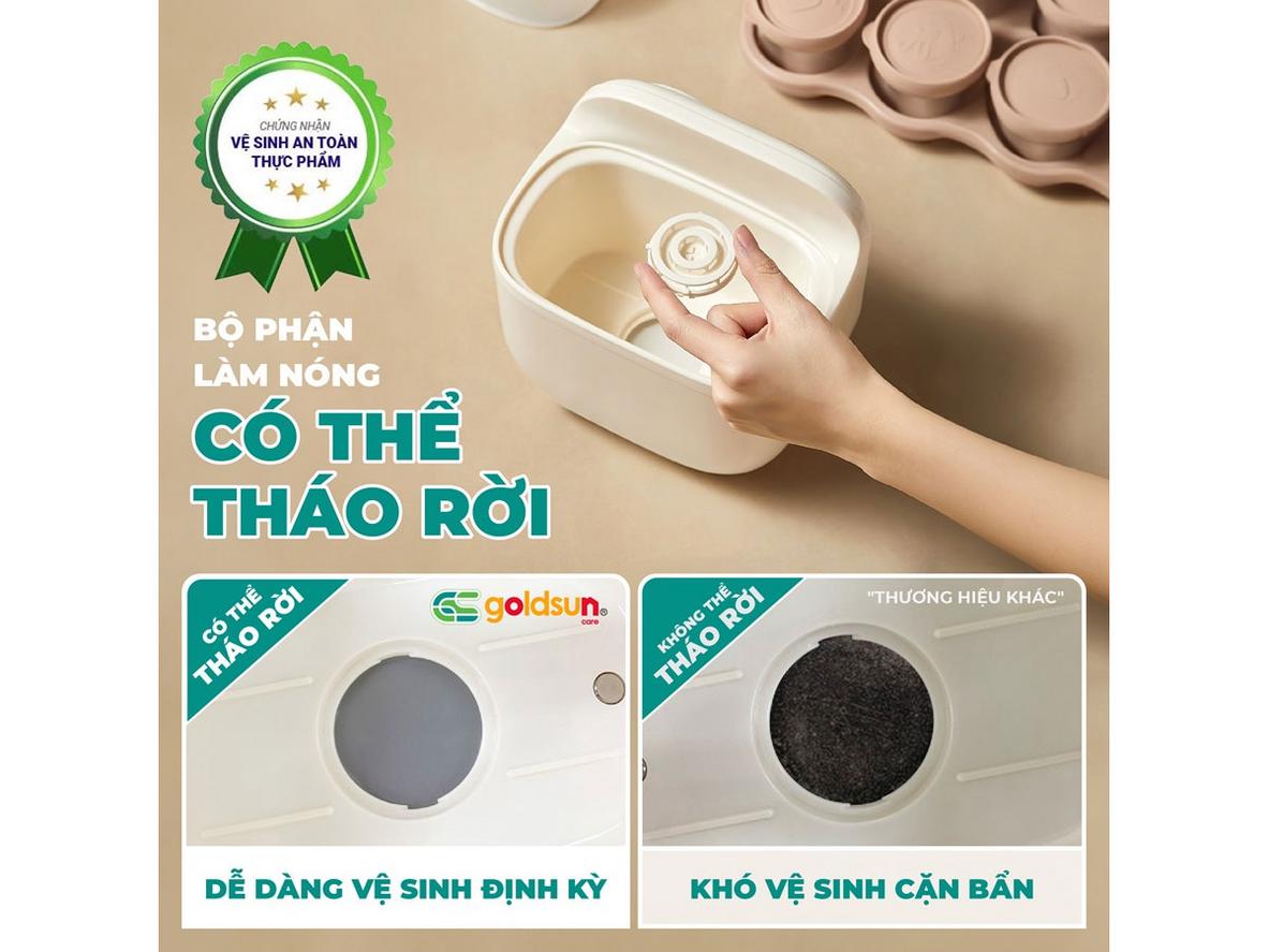 Thiết kế khoang đôi và điều khiển cảm ứng giúp chăm bé nhanh hơn.