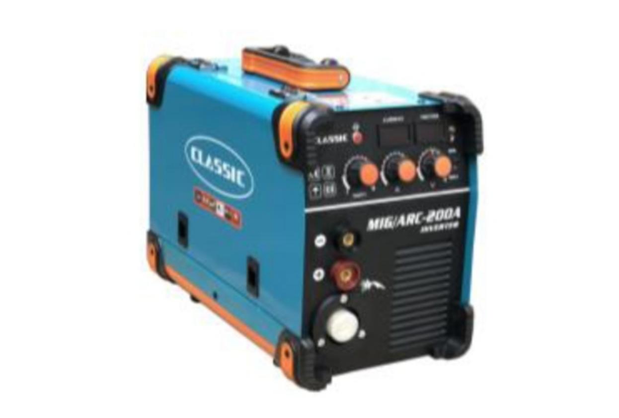 Máy hàn Classic MIG/ARC-200A hỗ trợ MIG và hàn que trong cùng một máy.