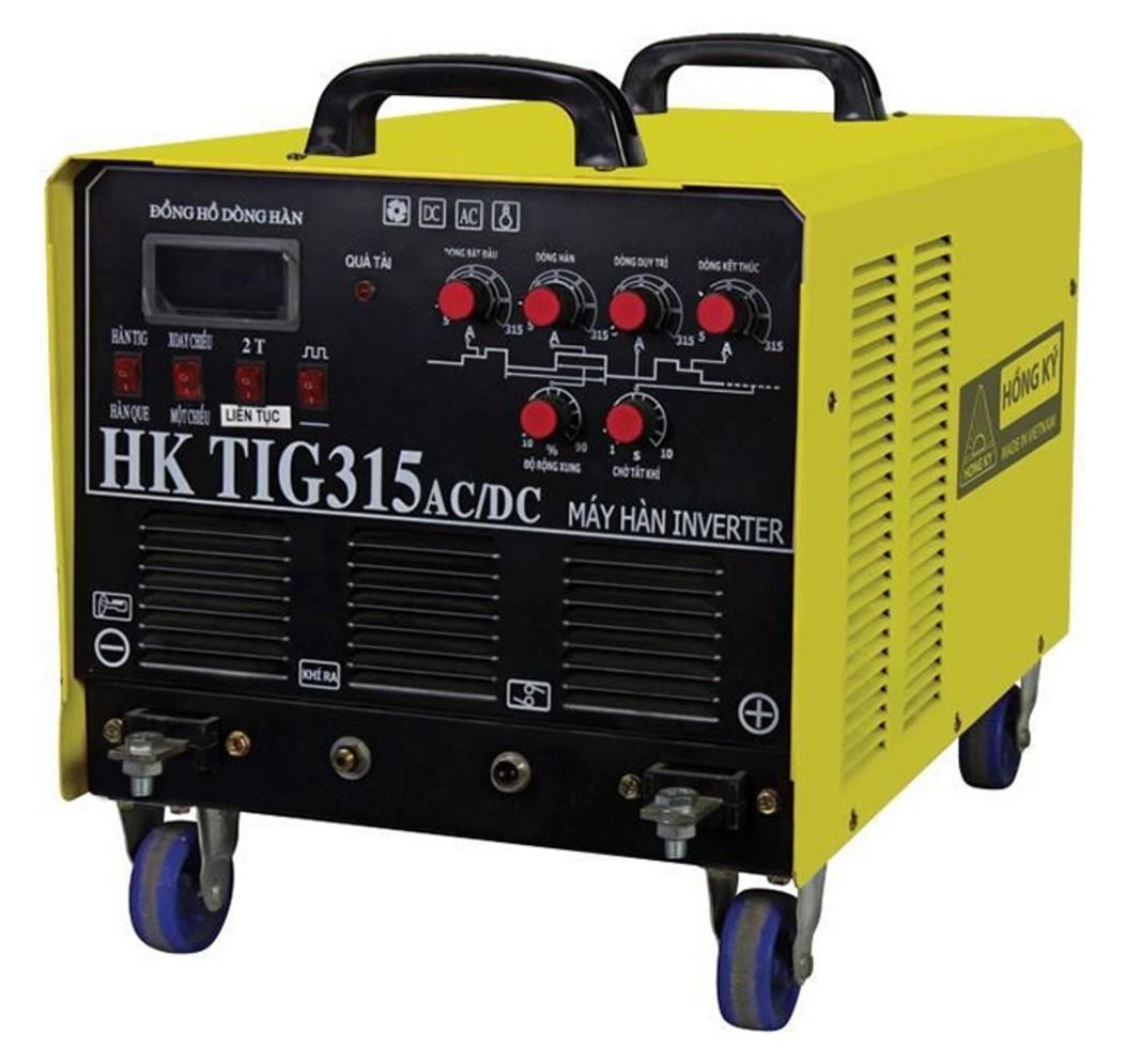Hồng Ký HK TIG 315 AC/DC là máy TIG AC/DC công nghiệp cho xưởng cần hàn nhôm, inox và thép.