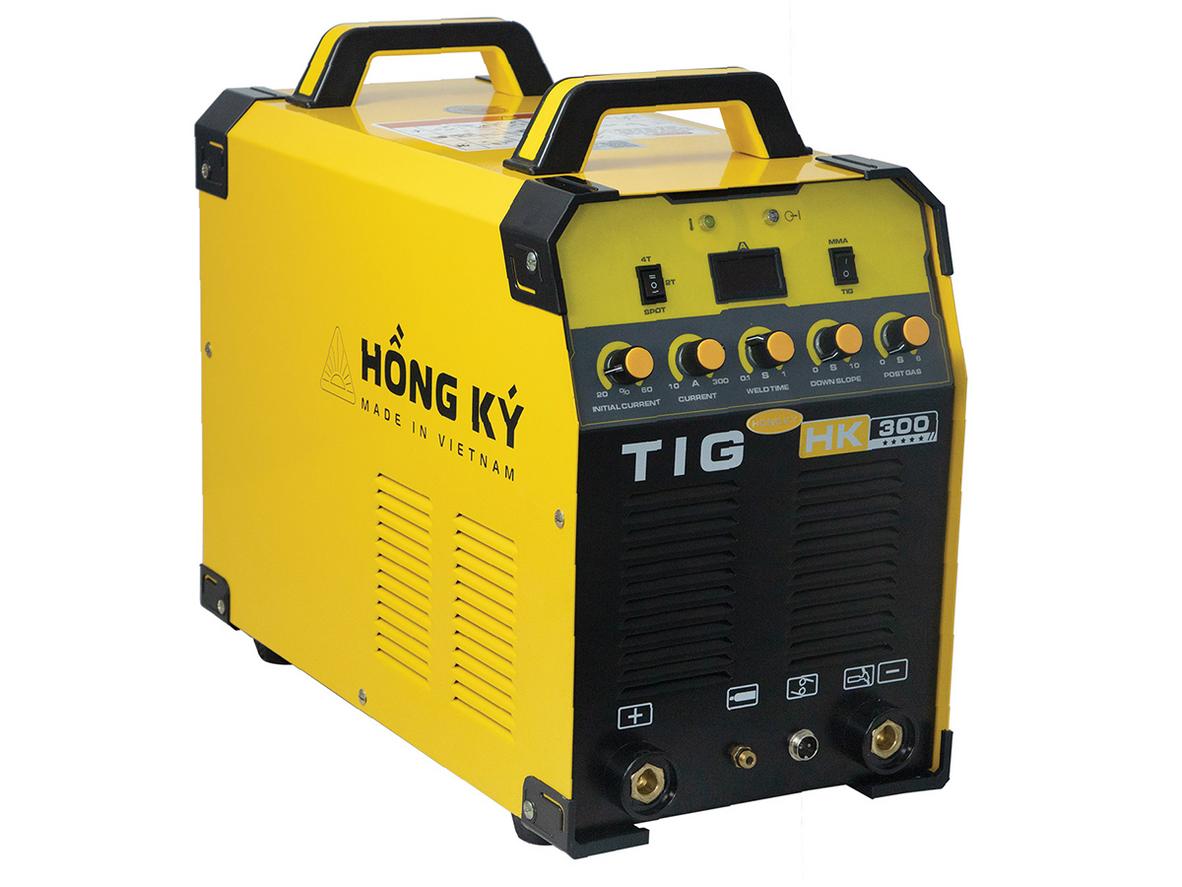 Máy hàn điện tử Hồng Ký HK TIG300 cho xưởng cơ khí và gia công inox.