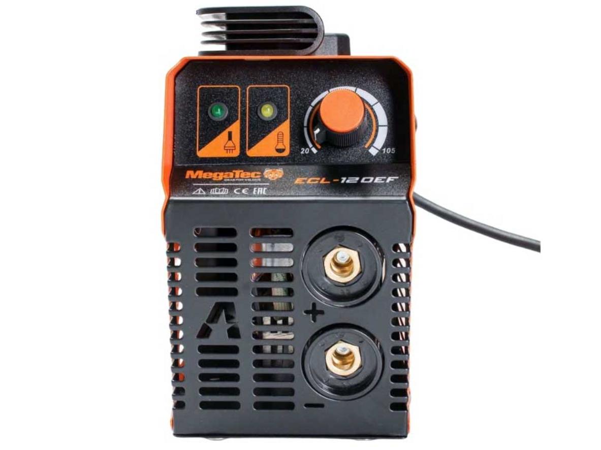 Máy hàn điện tử Megatec ECL-120EF nhỏ gọn, phù hợp hàn dân dụng và cơ khí nhẹ.