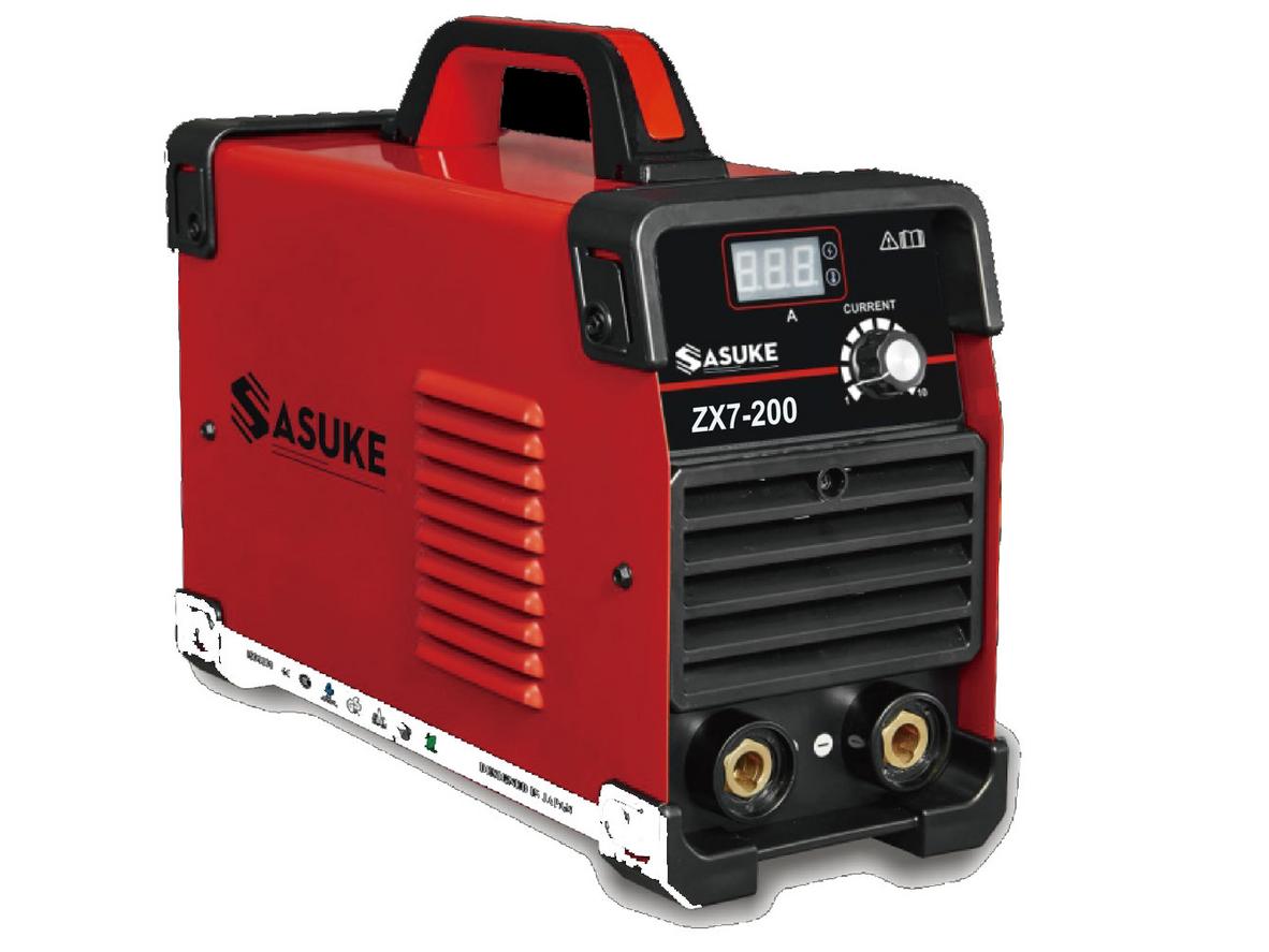 Máy hàn điện tử Sasuke ZX7-200 nhỏ gọn, dễ mang theo, dùng điện 220V.