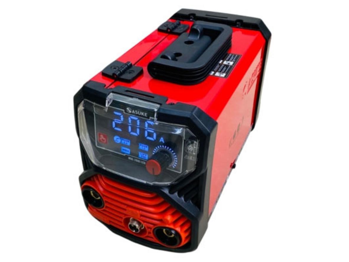Máy hàn Sasuke MIG-200I LCD gọn nhẹ, hiển thị thông số rõ ràng.