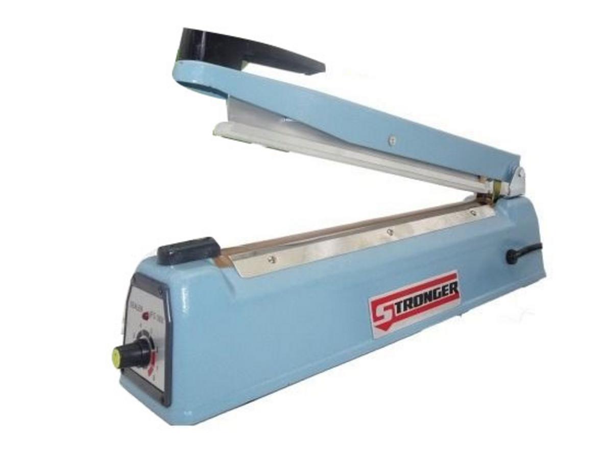 Máy hàn miệng túi dập tay Stronger FS-200 nhỏ gọn, phù hợp đóng gói hằng ngày.