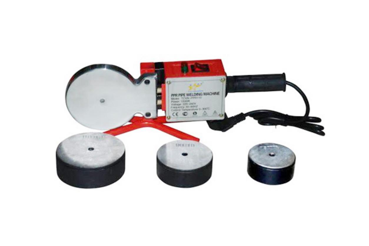 Máy hàn ống nhựa PPR TCVN-PPR110 với bộ đầu hàn đa cỡ cho thi công ống PPR lớn.