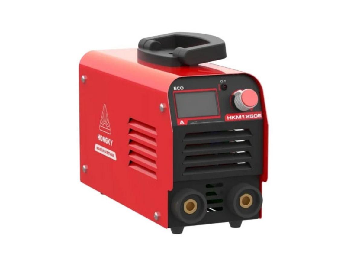 Máy hàn que Hồng Ký HKM1250E nhỏ gọn, tiện mang theo khi sửa chữa lưu động.