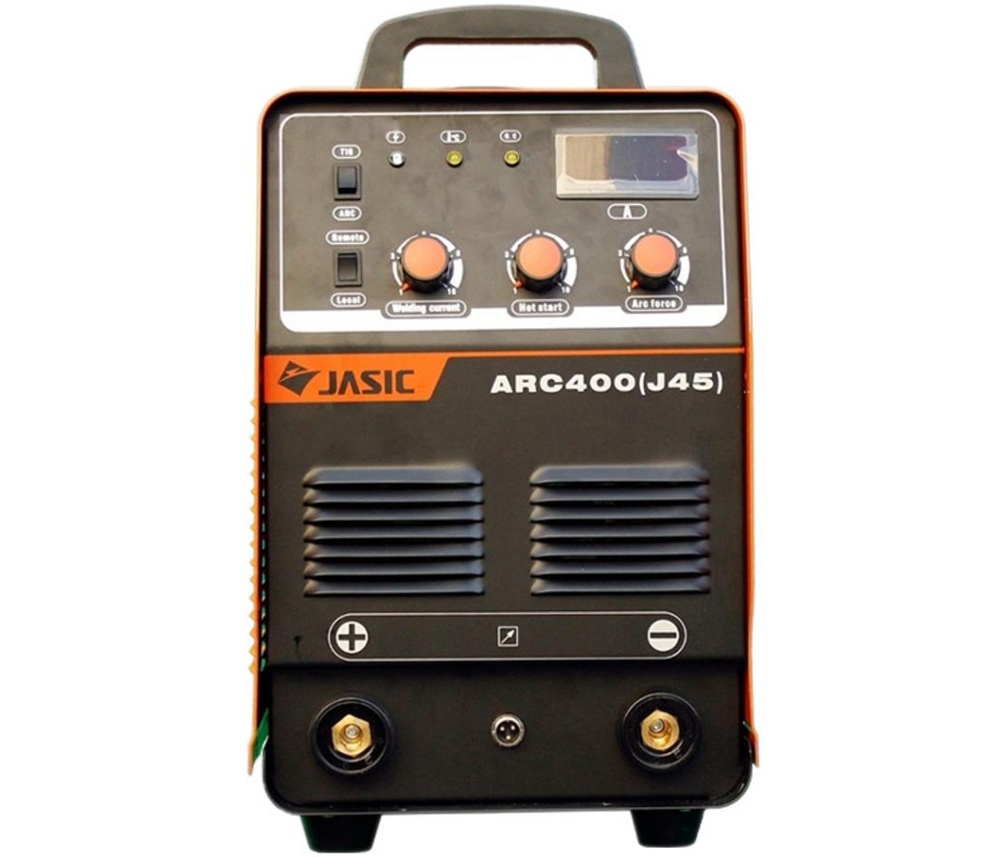 Máy hàn que Jasic ARC-400 (J45) cho xưởng cơ khí và công trình thi công.