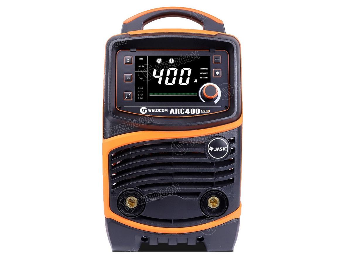 Máy hàn que Jasic ARC400 Z298 II (JET 20) nổi bật với thiết kế công nghiệp, dòng hàn mạnh và độ ổn định cao.