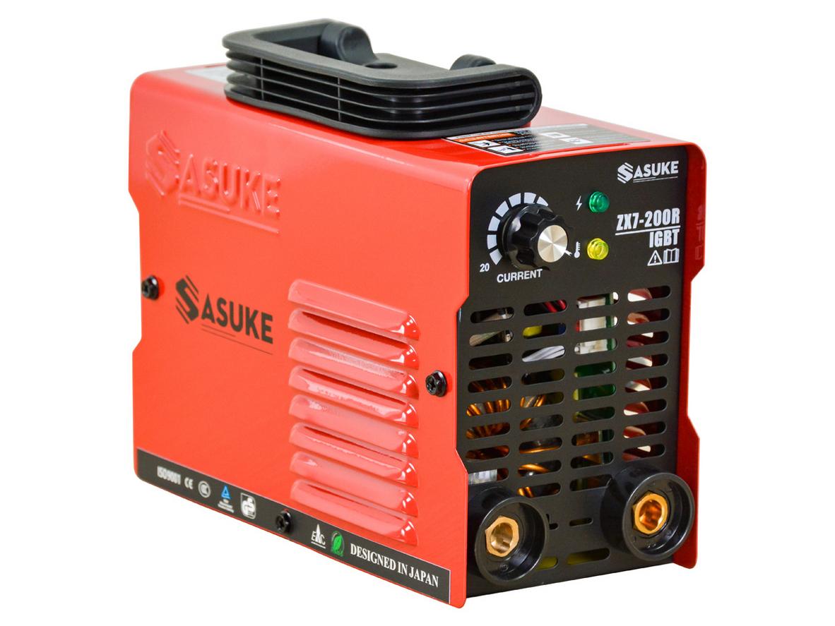 Máy hàn que mini Sasuke ZX7-200R nhỏ gọn, dễ mang theo, phù hợp hàn dân dụng và cơ khí nhẹ.