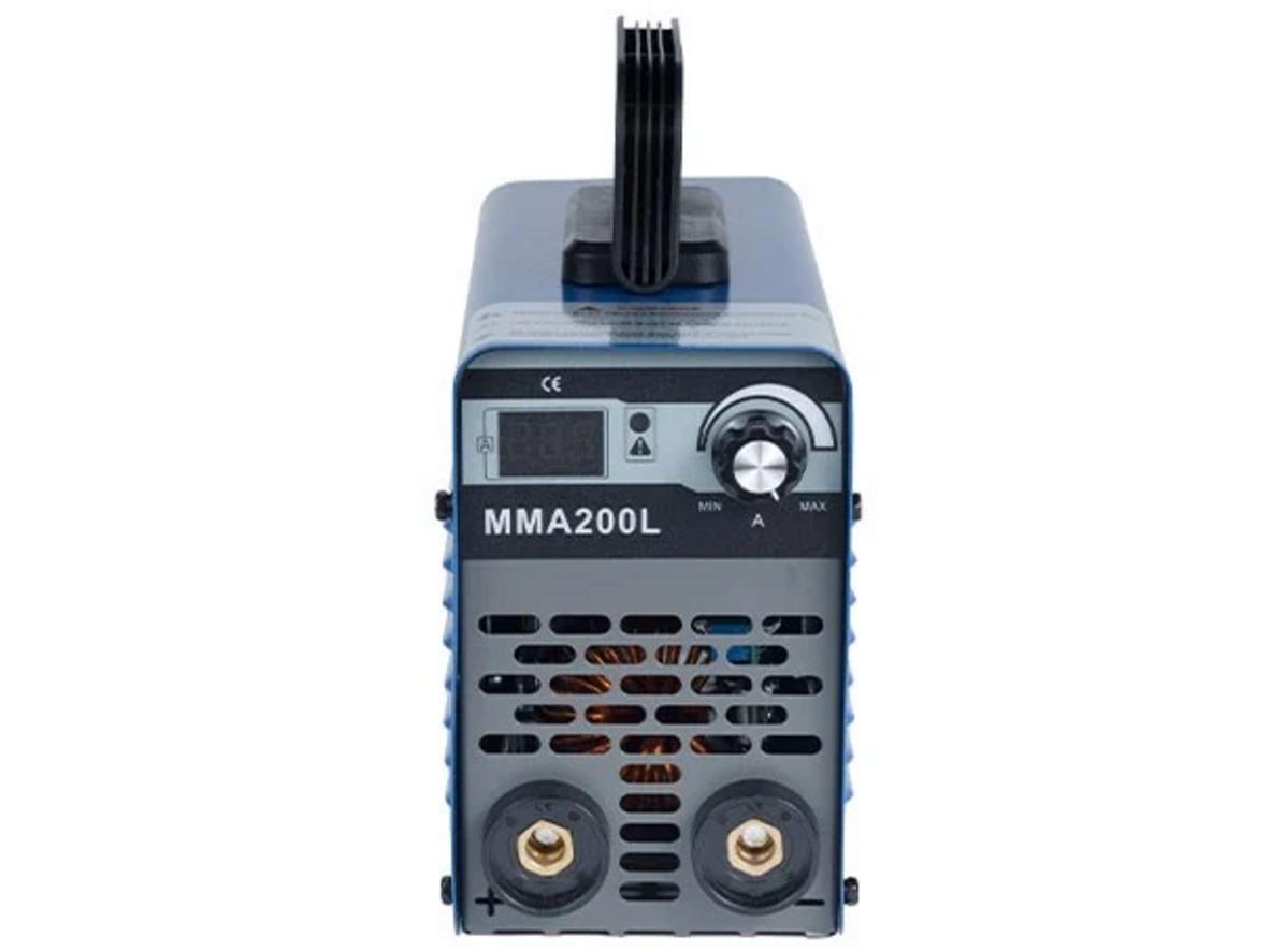 Dải 30A–120A giúp MMA200L linh hoạt với nhiều độ dày vật liệu.