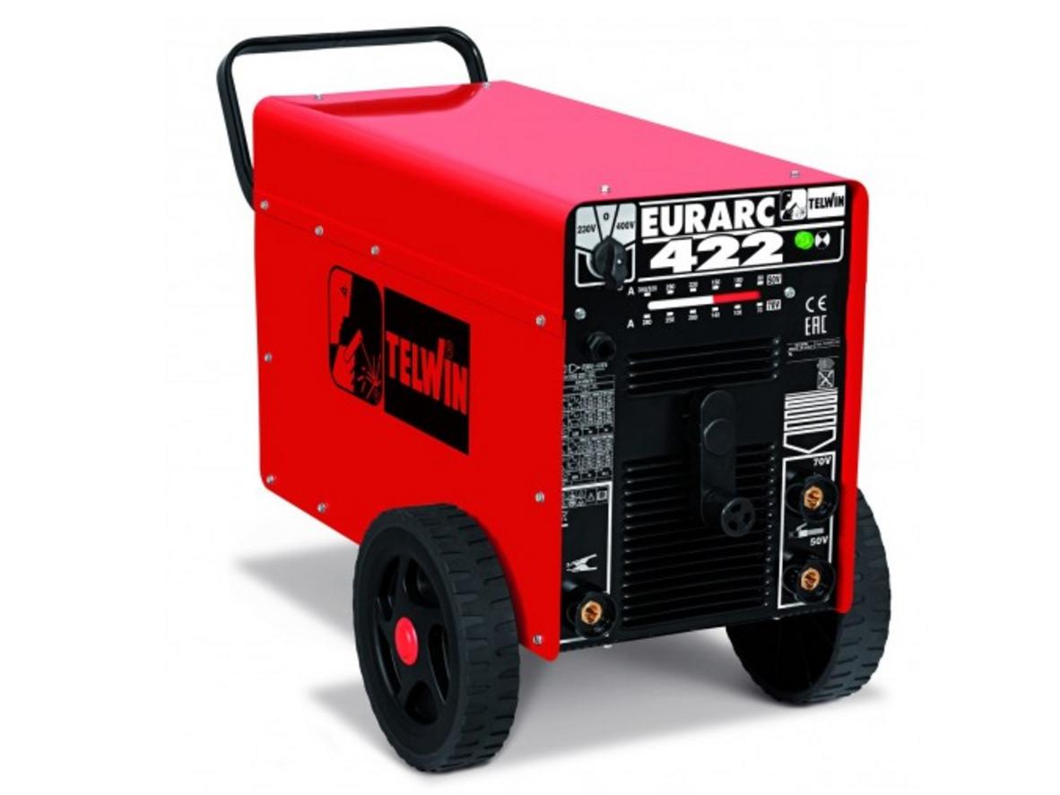 Máy hàn que Telwin EURARC 422 230V/400V phù hợp cho xưởng cơ khí và hàn công nghiệp nặng.