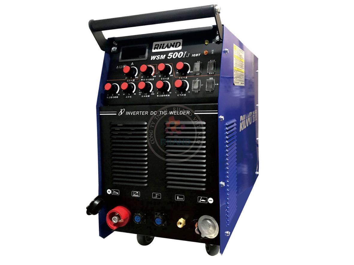 Máy hàn Riland WSM 500IJ (TIG 500PIJ) cho xưởng công nghiệp cần công suất lớn và mối hàn đẹp.