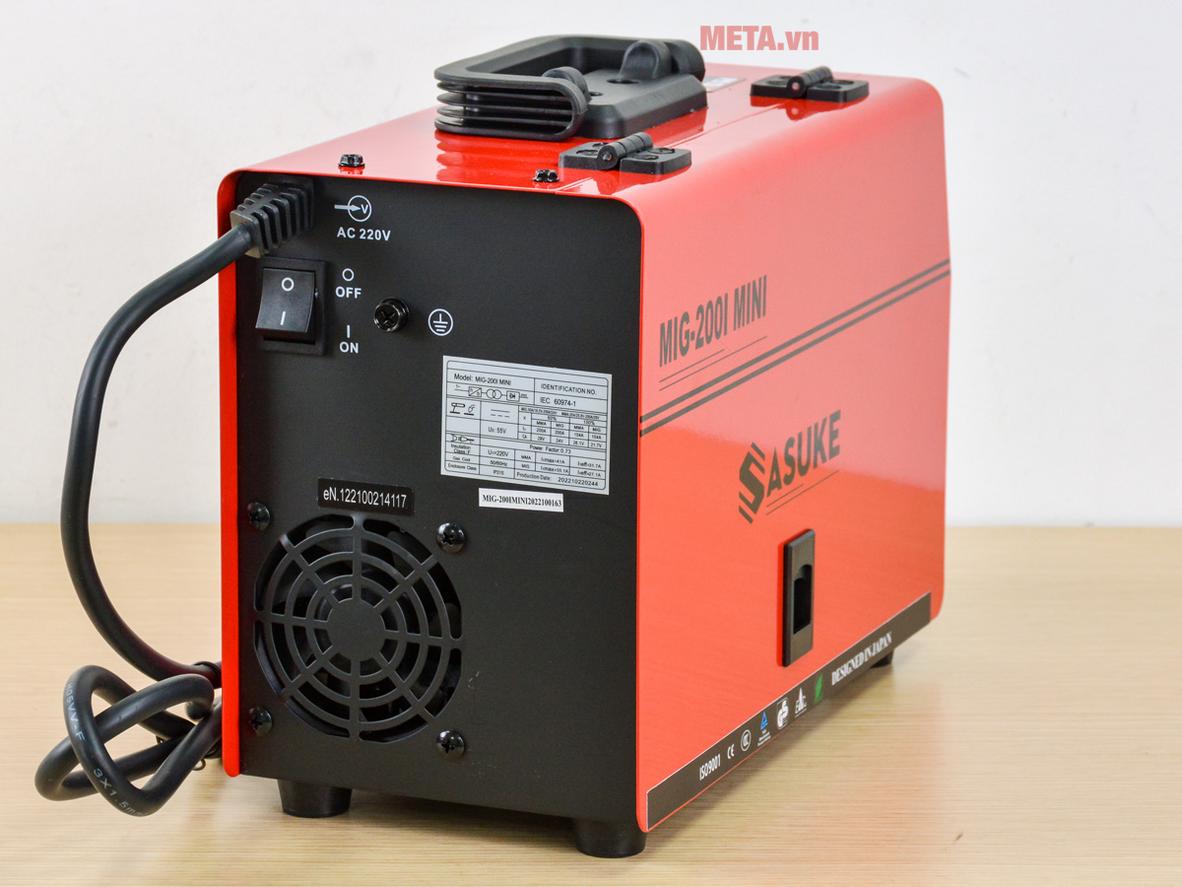 Dùng điện 220V dân dụng, phù hợp nhà xưởng nhỏ và hộ gia đình.